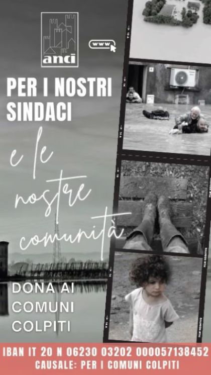 Donazioni ai Comuni colpiti dall'alluvione in Emila Romagna Donazioni ai Comuni colpiti dall'alluvione in Emila Romagna