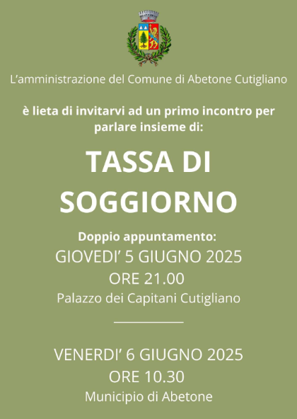 Il Comune Incontra la Cittadinanza: Incontri Pubblici sulla Tassa di Soggiorno