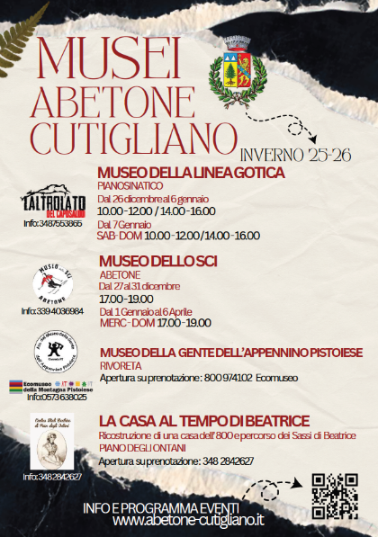 Apertura Musei Abetone Cutigliano - Inverno 2025/2026
